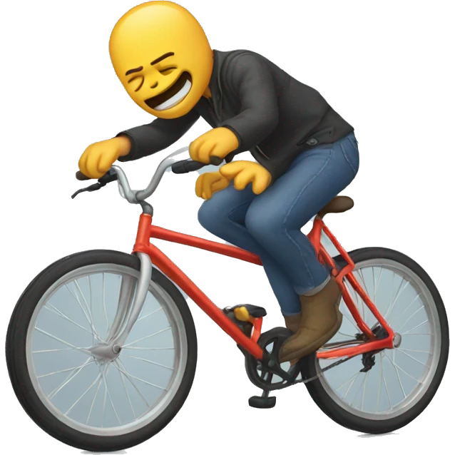Falling off bicycle  emoji