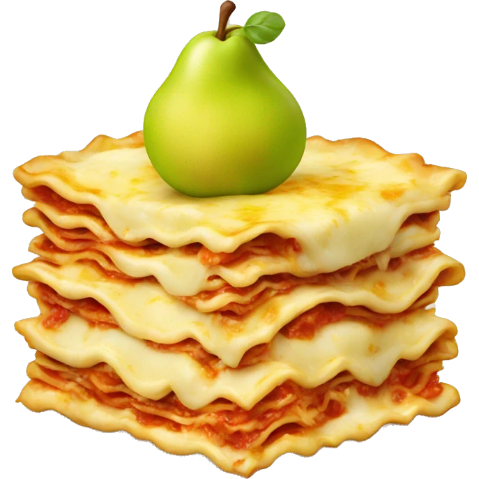 lasagna with pear emoji