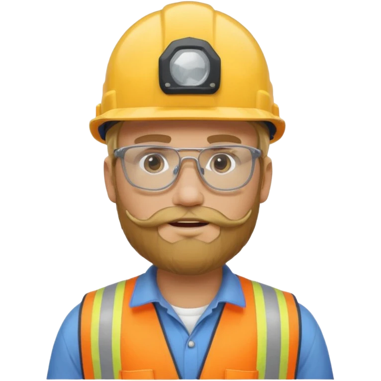 blond man with beard construction worker emoji