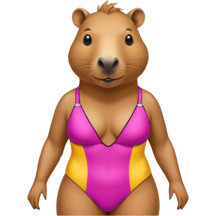 Capy bara in a bathing suit at a strip club  emoji