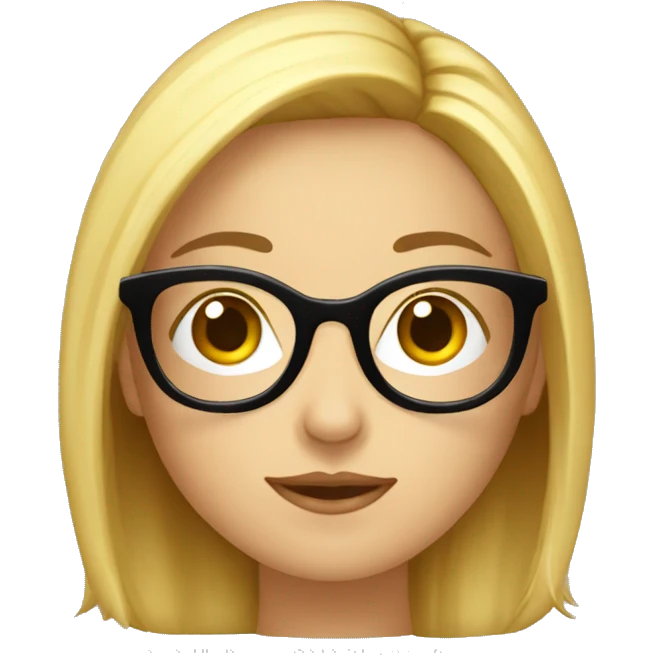 fille énervée avec des lunettes qui lis un livre emoji