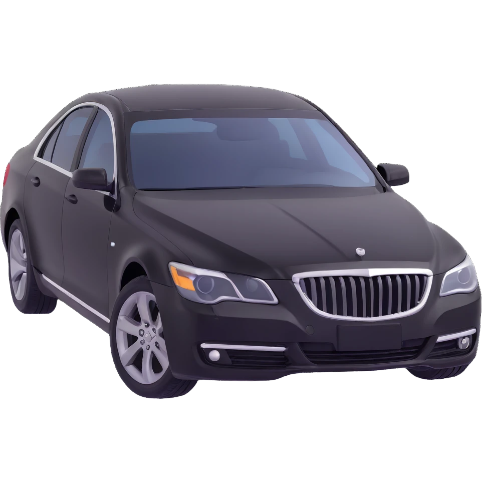 black luxury sedan with a clear plastic protective film hovering over the hood, showing the film is about to be installed, elegant and sophisticated emoji