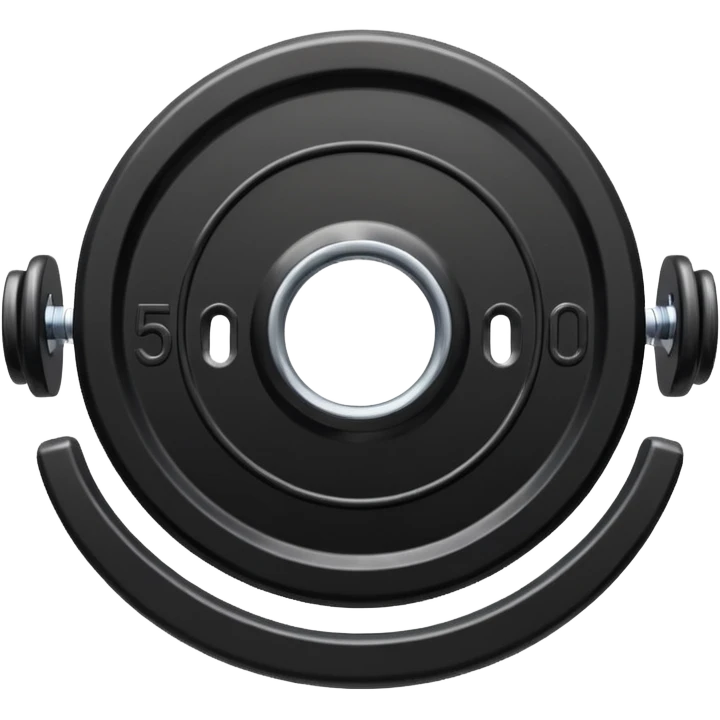 a black gym weight plate emoji