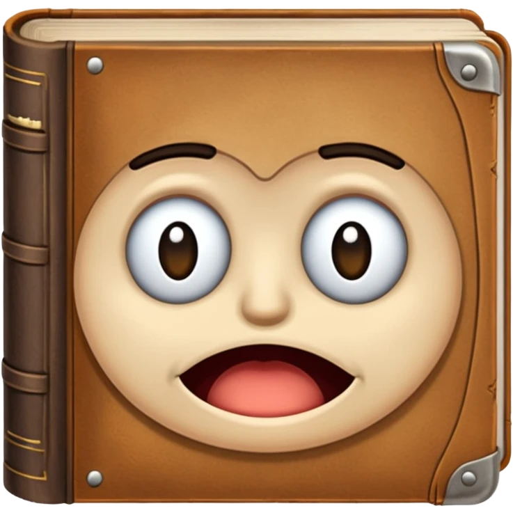 a book with the emotion of embarrassment emoji