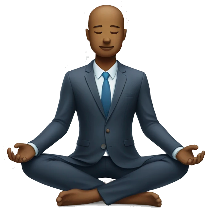 businessman meditating emoji