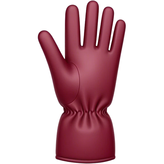 burgundy gloves emoji
