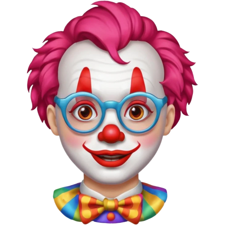 clown with eyeglasses emoji