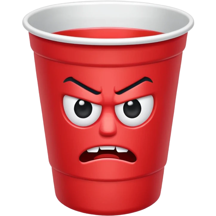Angry red solo cup emoji