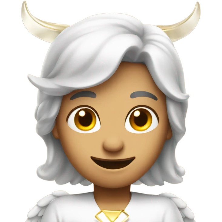 Angel with horns winking  emoji