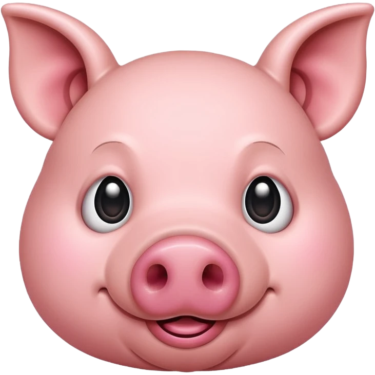 Pig with big nose sticking out  emoji