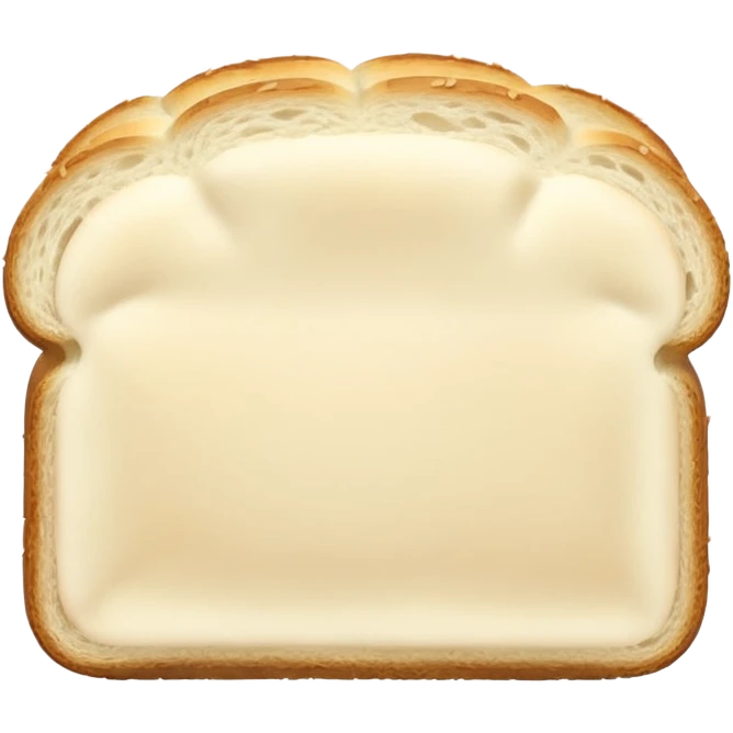 slice of white bread, simple, clear emoji