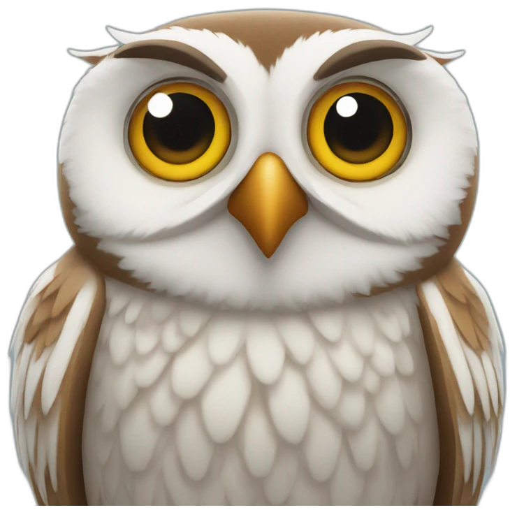 a goofy owl emoji