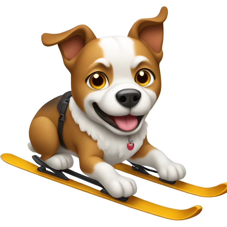 dog skiing  emoji