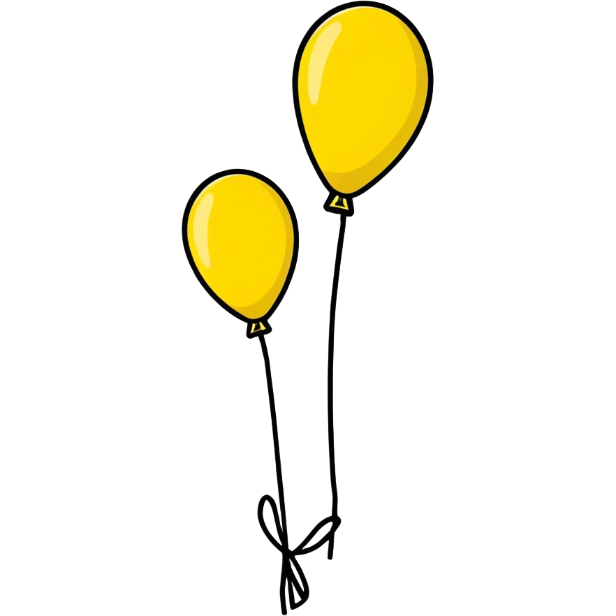 Yellow balloon emoji
