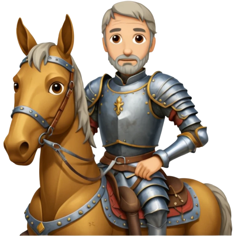 Don Quixote on his horse Rocinante emoji