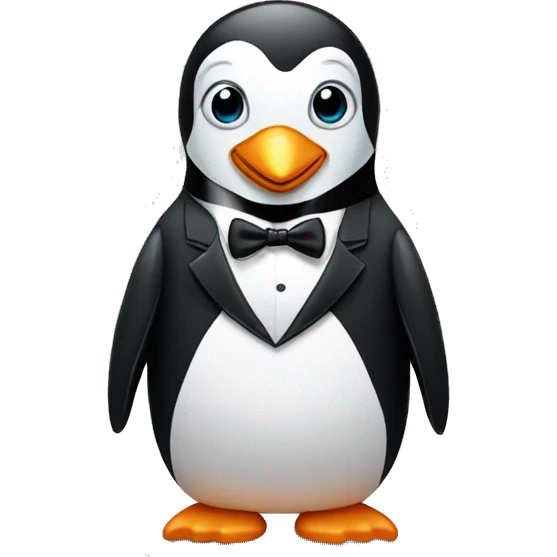 Penguin in a tuxedo emoji