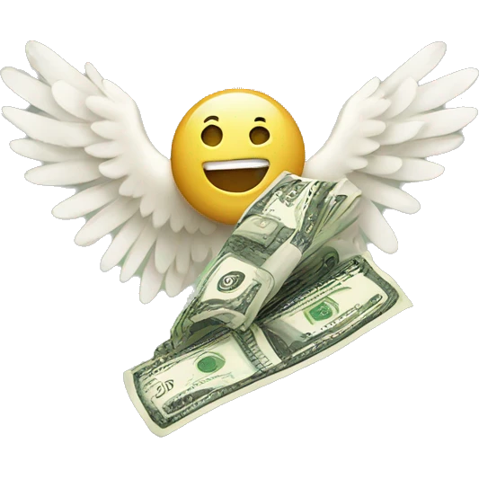 Money with wings flying away emoji
