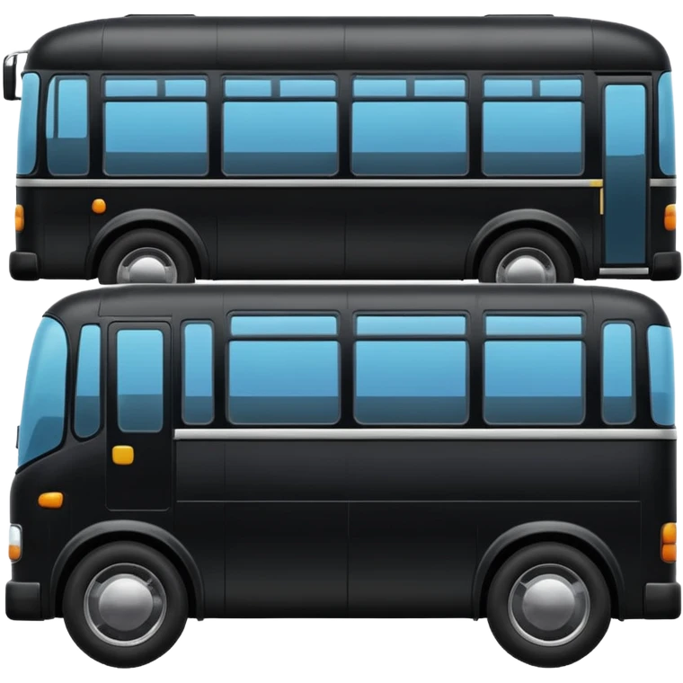 black bus 2d emoji