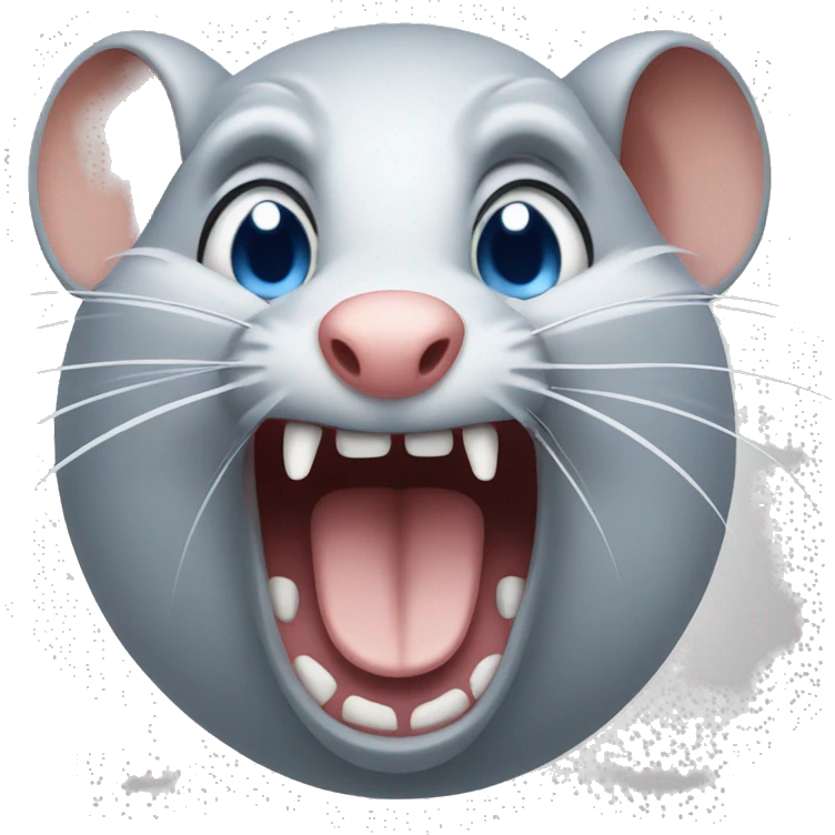 Angry rat with blue eyes  emoji