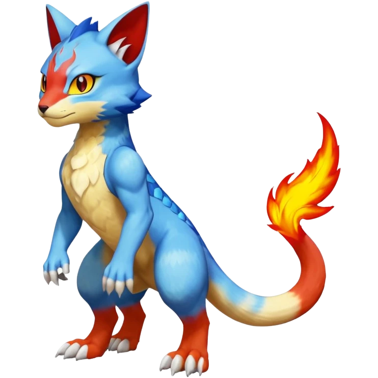 Gabite-Veemon-Digimon-Peppercat-Pokémon-Flamedramon-fusion-animal-hybrid-creature, Full body  emoji