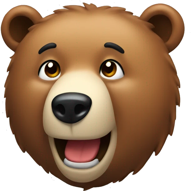 blinking bear emoji