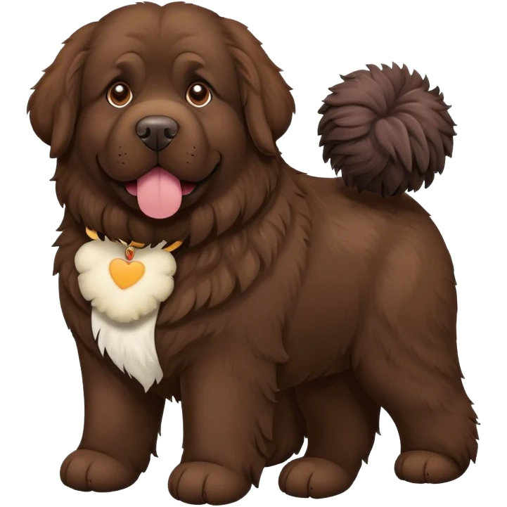 Newfoundland dog with stuffed animal  emoji