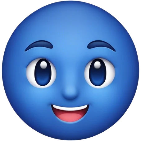 Dark blue wink emoji  emoji