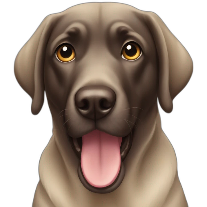 black labrador shocked emoji