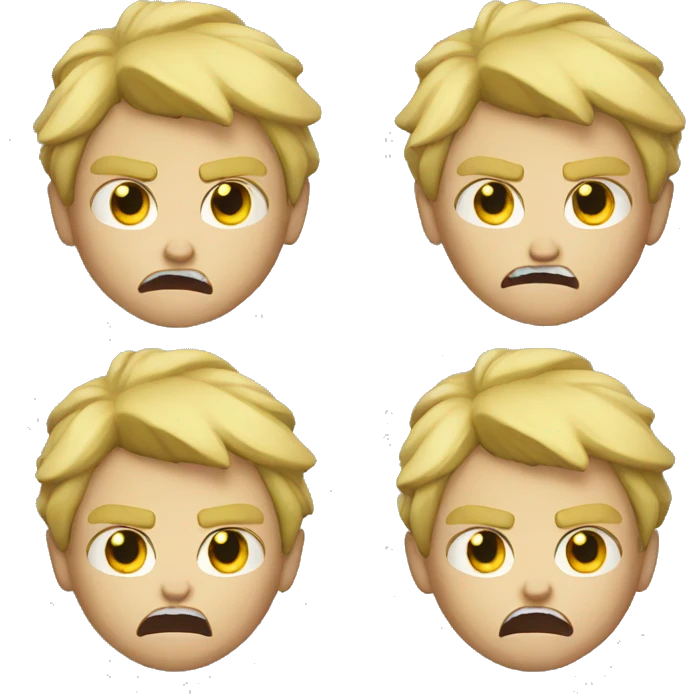 very angry blond boy  emoji