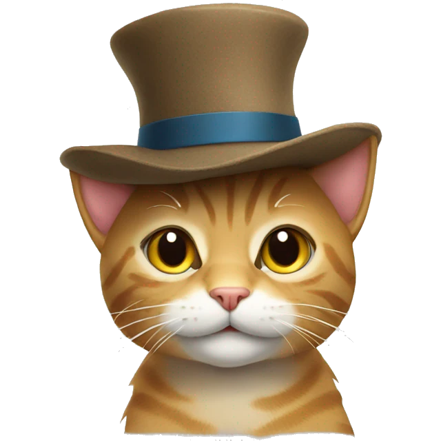 Cat with hat emoji