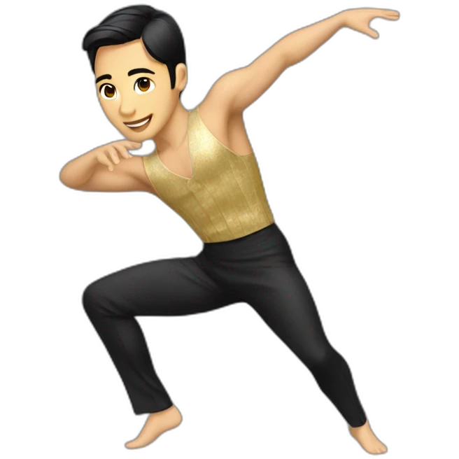asian ballroom latin male dancer emoji