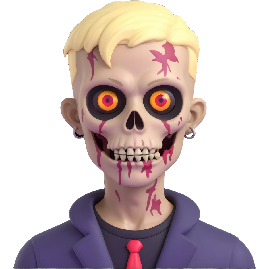 blonde zombie boy emoji