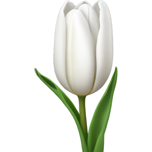 White cute tulips emoji