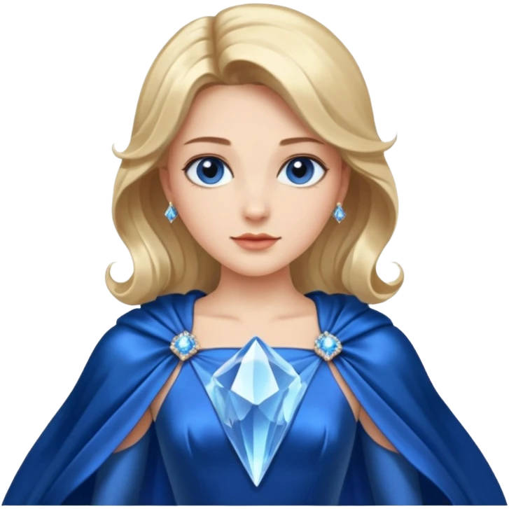 A blue satin dress with crystal bodice and flowing cape.




























 emoji