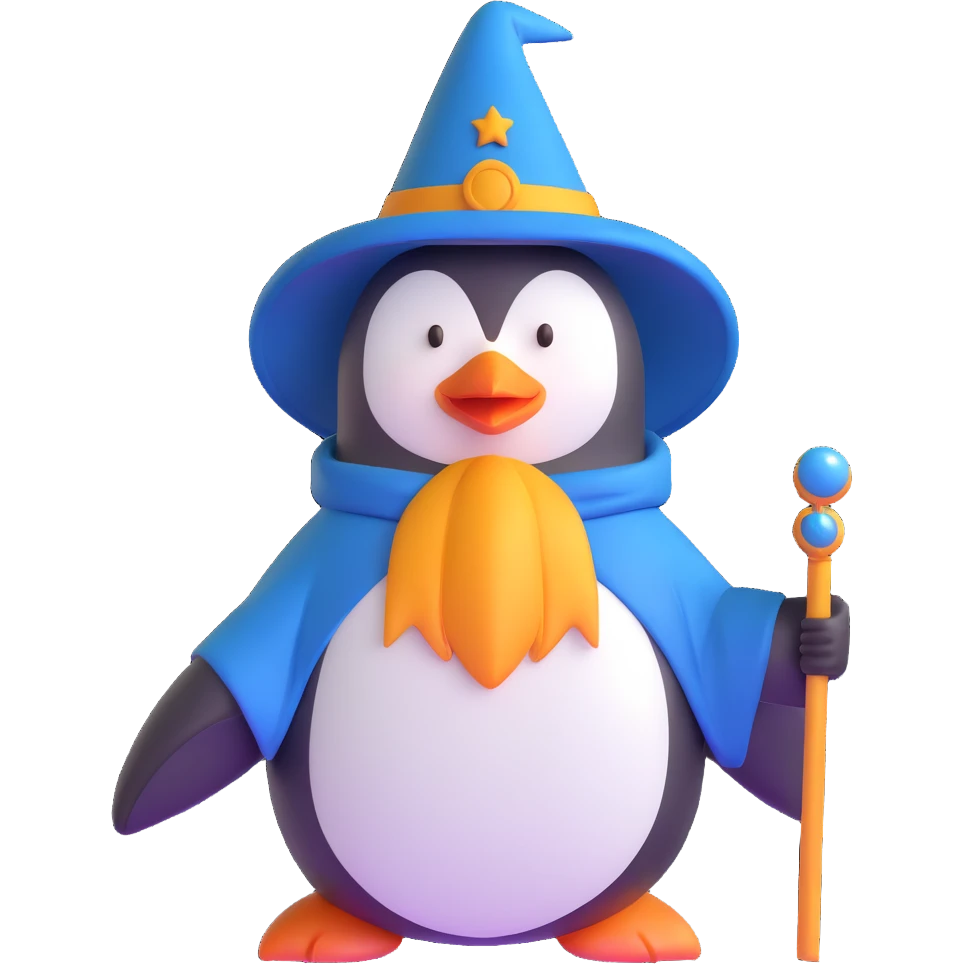 penguin wizard emoji