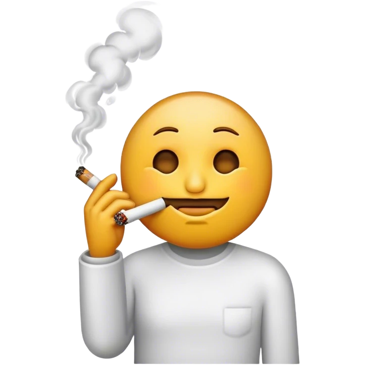 Emoji smoking a cigarette emoji
