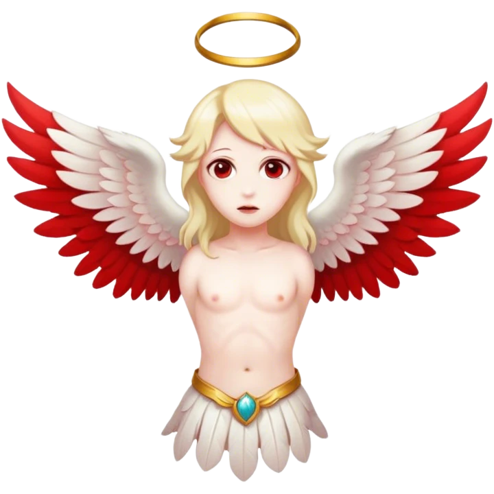 red creepy seraphim emoji