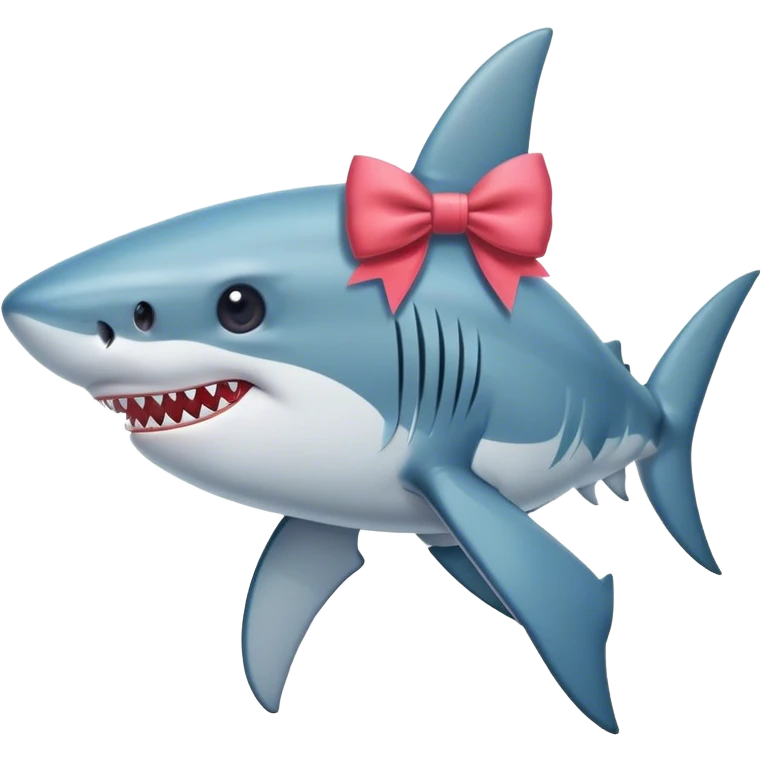 shark with bow emoji