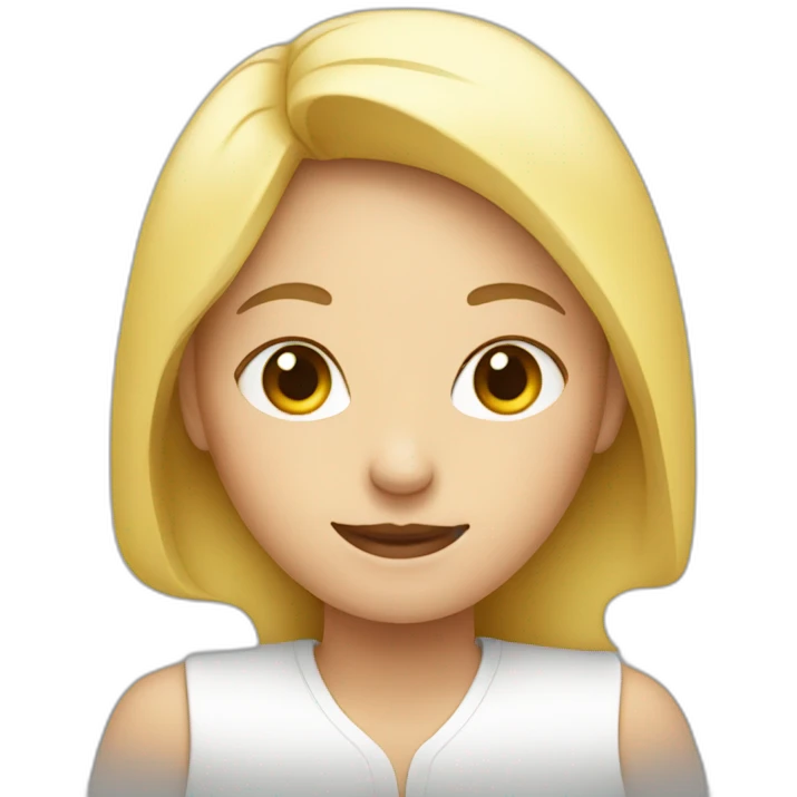 white woman shows peace with two fingers emoji