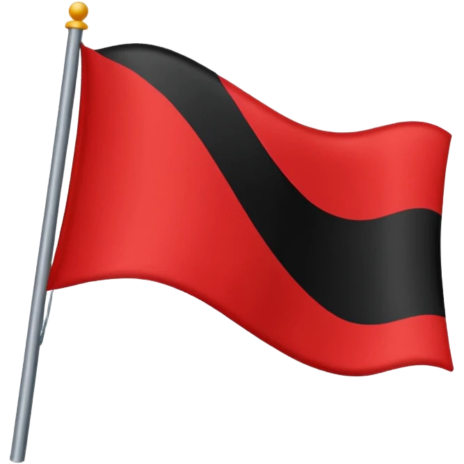 Creat an flag win red and black colour only colour not designs emoji