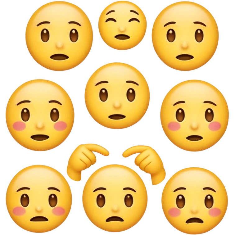 emoji face showing multiple emotions at once, happy on one side and sad on the other emoji