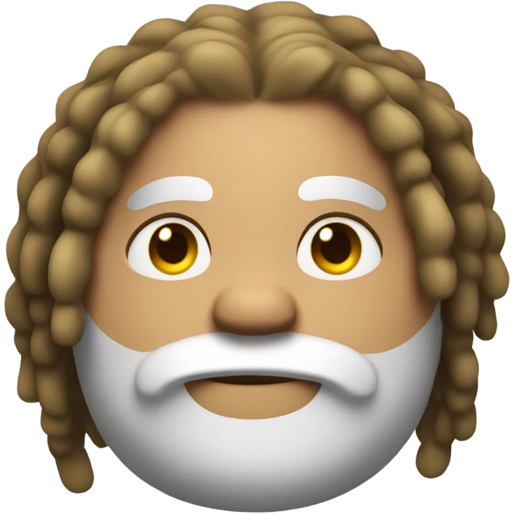 short fat tan man with black and blonde dreads emoji