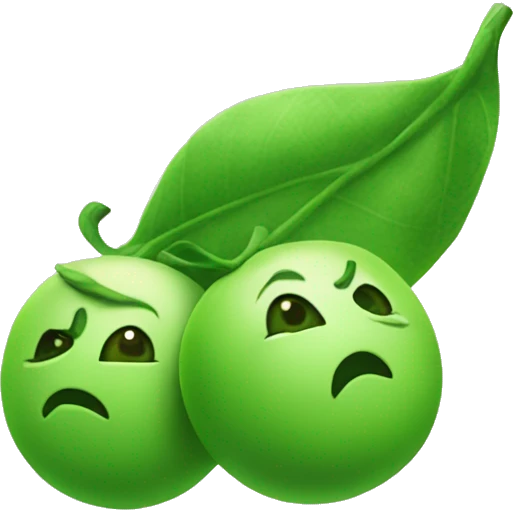 Una pera verde esperando emoji