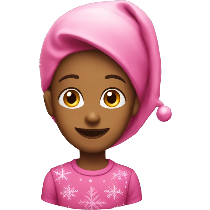 Pink christmas emoji