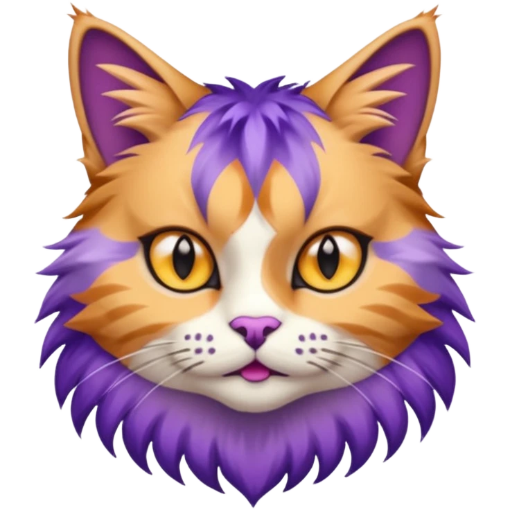 Cailco cat hybrid wildcat collar purple spike a emoji