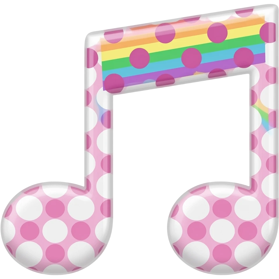 🎼 (pastel pink rainbow polka dots)
🎶 (pastel pink rainbow polka dots)
🗝️ (pastel pink rainbow polka dots) emoji