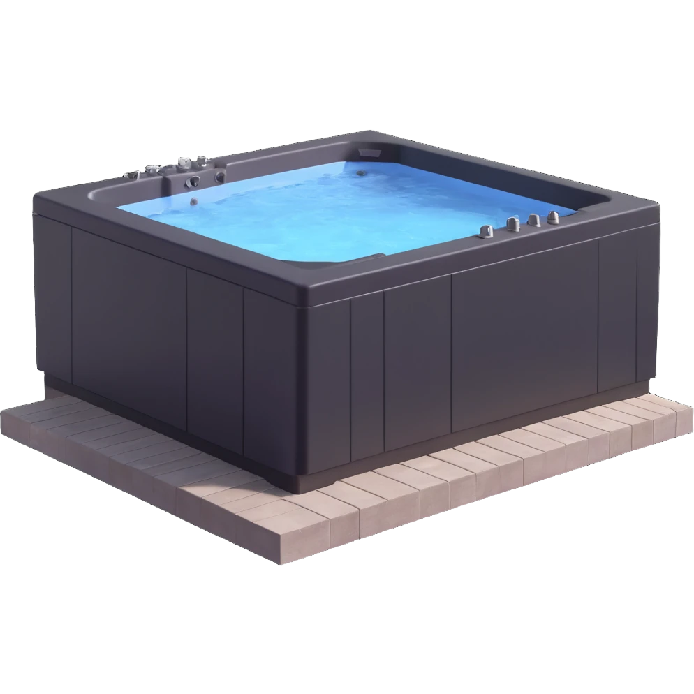 luxury jacuzzi with water jets emoji