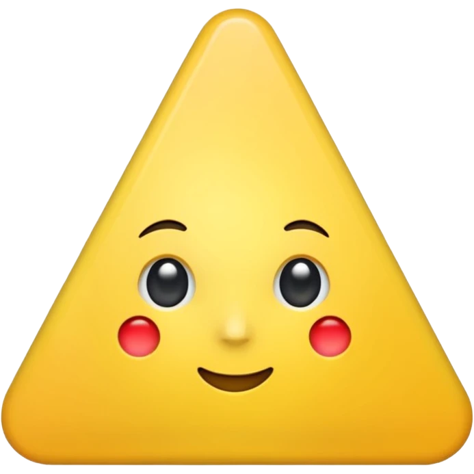 Apple emoji yellow flag triangle shape emoji