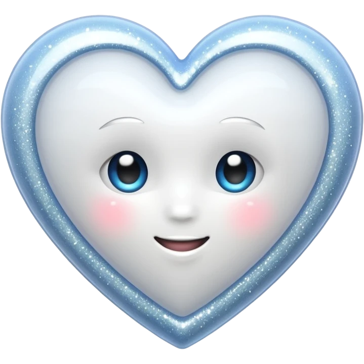 white heart with sparkles emoji