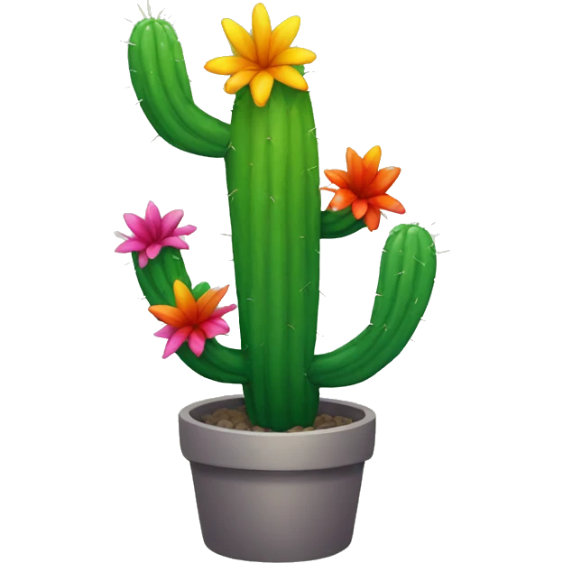 Rainbow cactus emoji